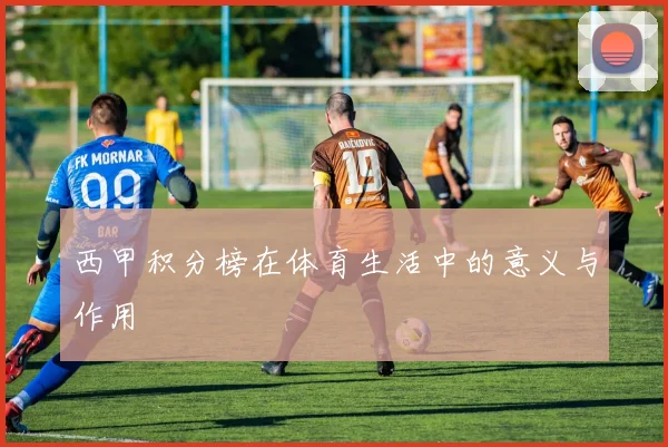 西甲积分榜在体育生活中的意义与作用